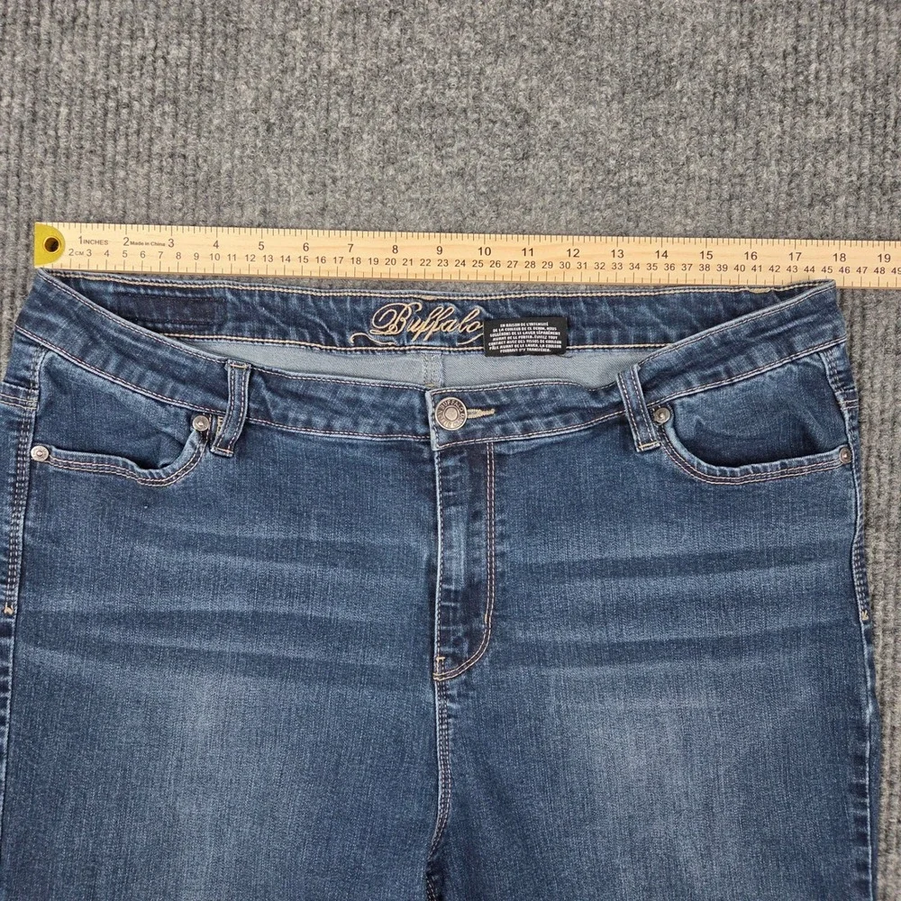 Buffalo David Bitton Womens‎ Straight Leg Jeans Blue Medium Wash Size 16x32